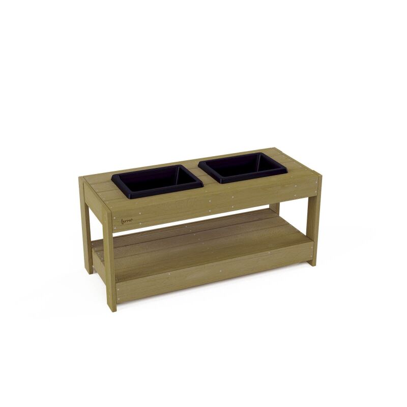 Terra Table with 2 containers, large